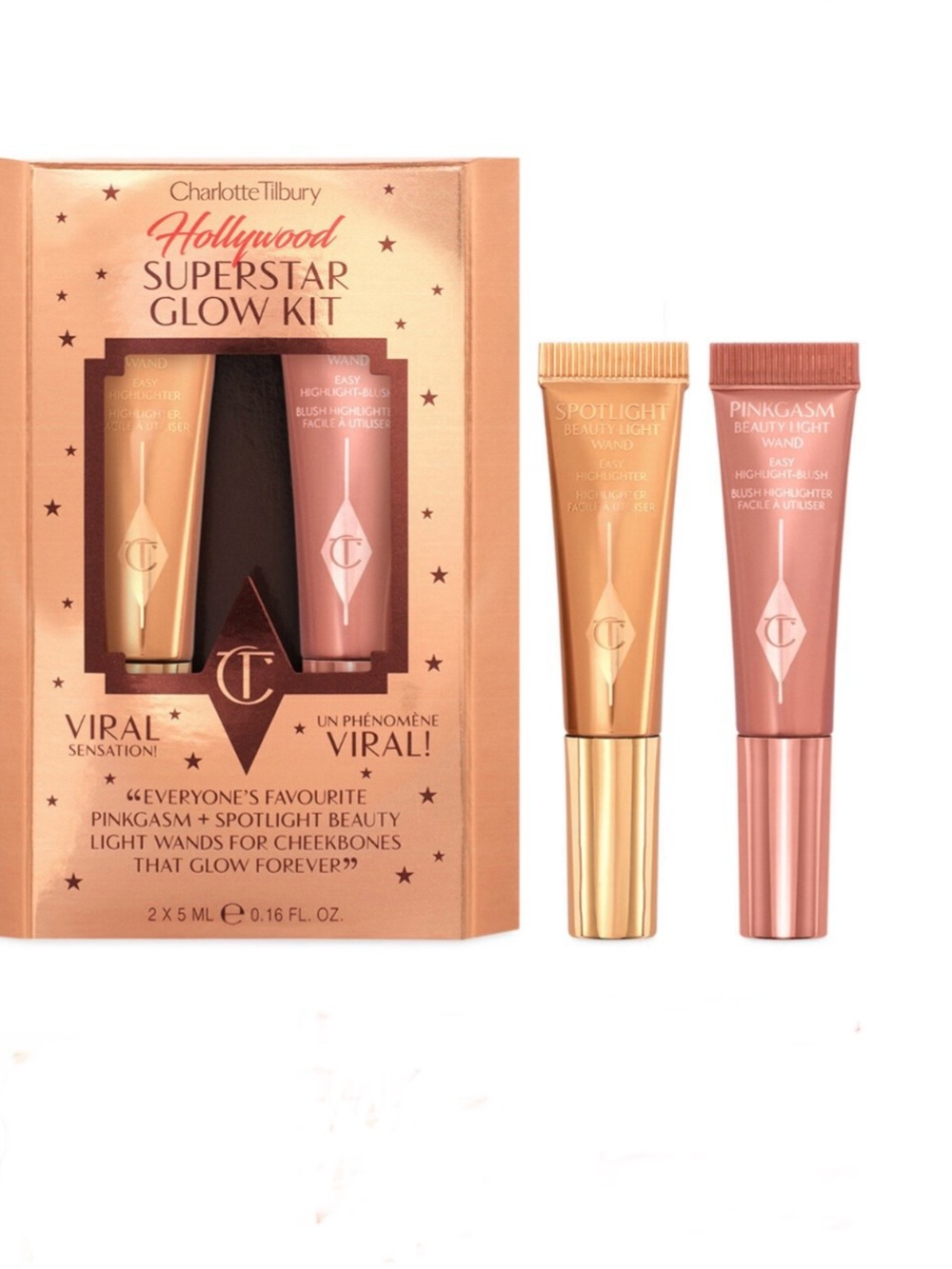 Charlotte Tilbury Hollywood Superstar Glow Kit. Limited edition duo. NWT